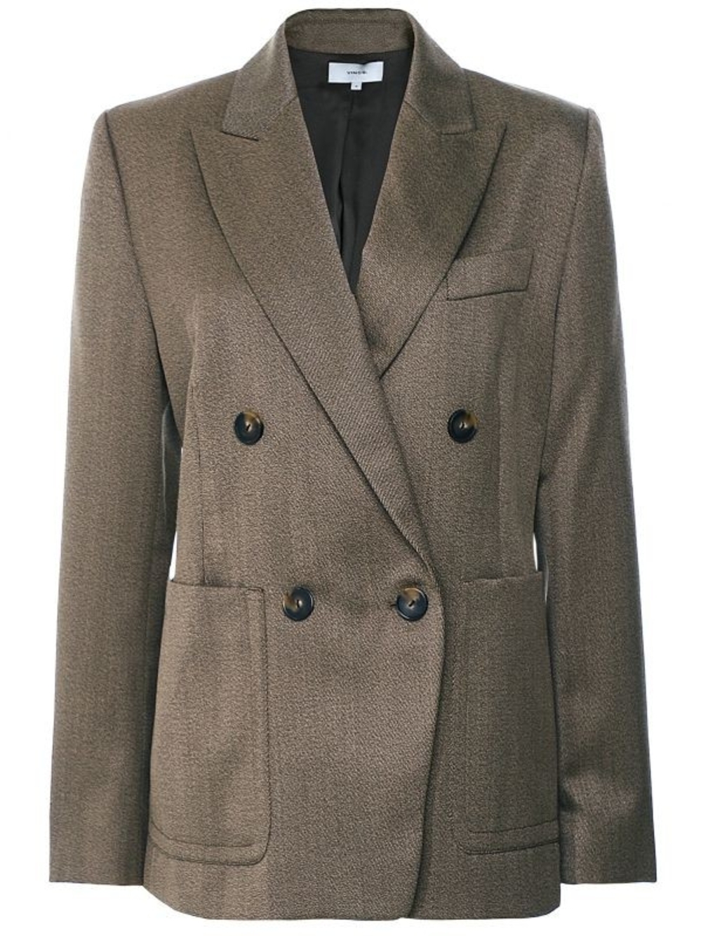 Vince Double-Breasted Wool-Blend Blazer